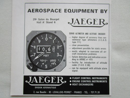 1971 pub jaeger aeronautique - 4/1971,